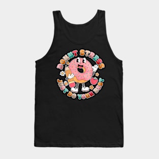 Groovy Donut Stress Just Do Your Best Test Day Teachers Kids T-Shirt Tank Top